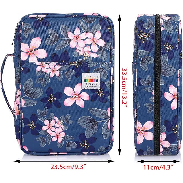 BTSKY Colored Pencil Case 300 Slots Pen Pencil Bag Organizer with Handy Wrap Portable- Multilayer Holder for Crayola Colored Pencils & Gel Pen,