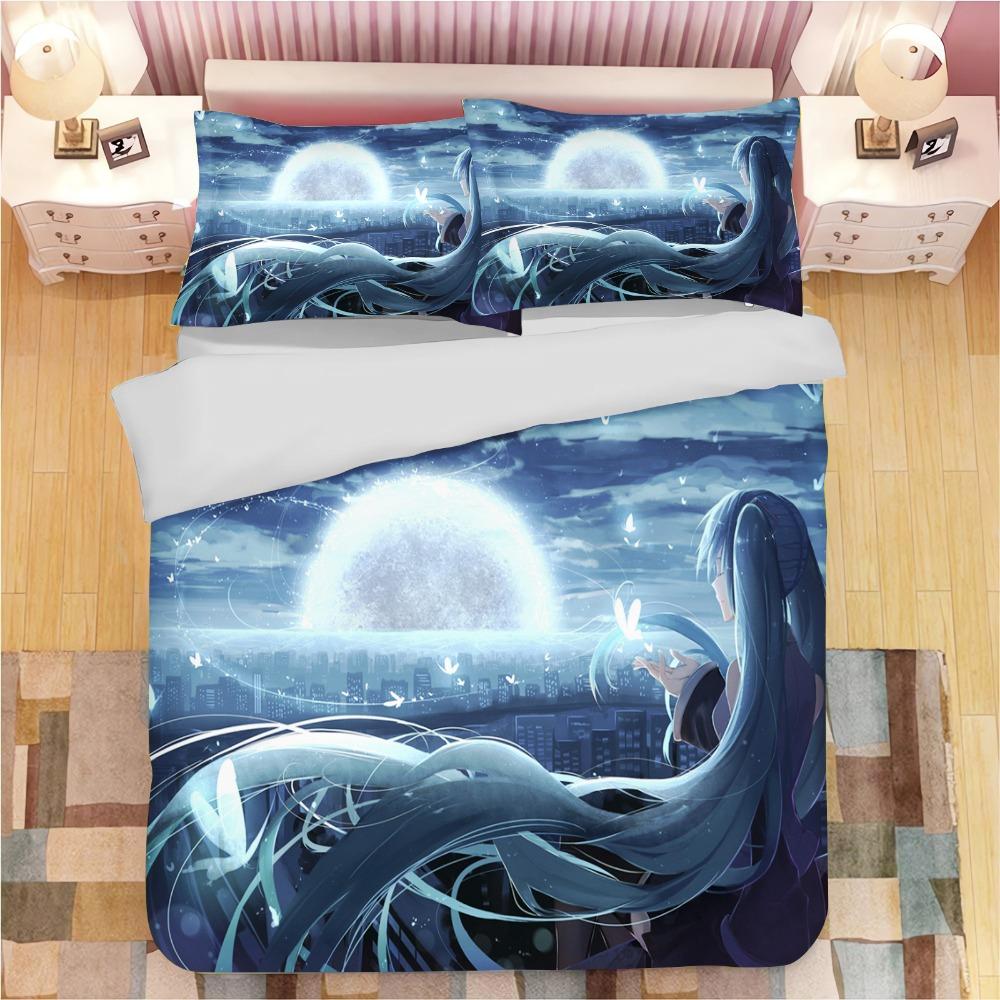 Cartoon Quilt Cover Second Dimension H-atsune Cute Printed Bedding Anime 100% Polyester Skin Friendly Breathable