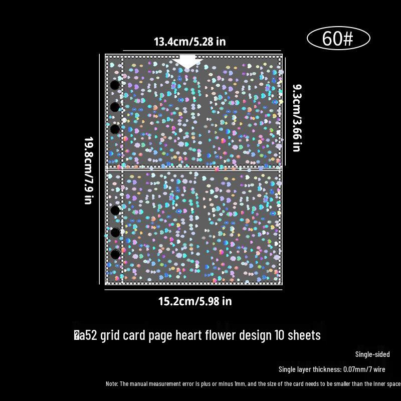 Компактный нескользящий прозрачный альбом для карточек формата А5 с 3-дюймовыми четырехлистными страницами для хранения небольших карточек