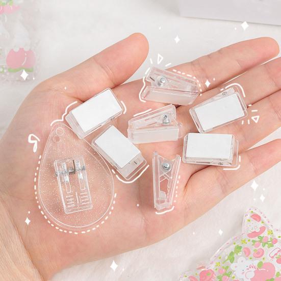 50 шт. самоклеящиеся настенные зажимы, прозрачные, не легко деформируемые, компактные размеры, широко используемые мини-скрепки для документов