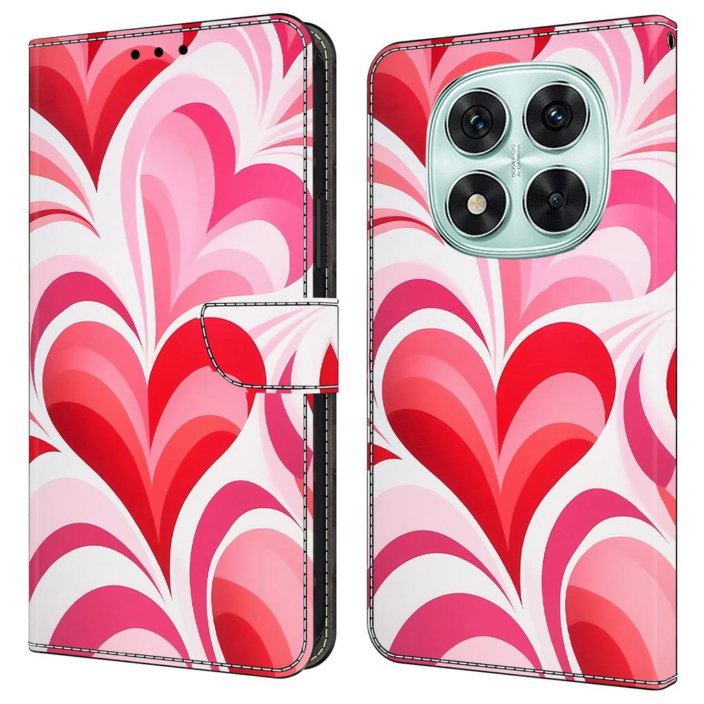 Для Xiaomi Redmi Note 14 Pro 4G Чехол Кошелек Подставка С Принтом Узор Искусственная Кожа Книжка Чехол для Телефона