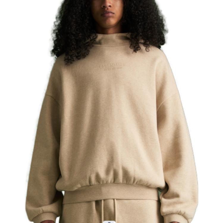 Fear of God Essentials Hoodie Gold Heather Men Tops Tan 192BT232053F