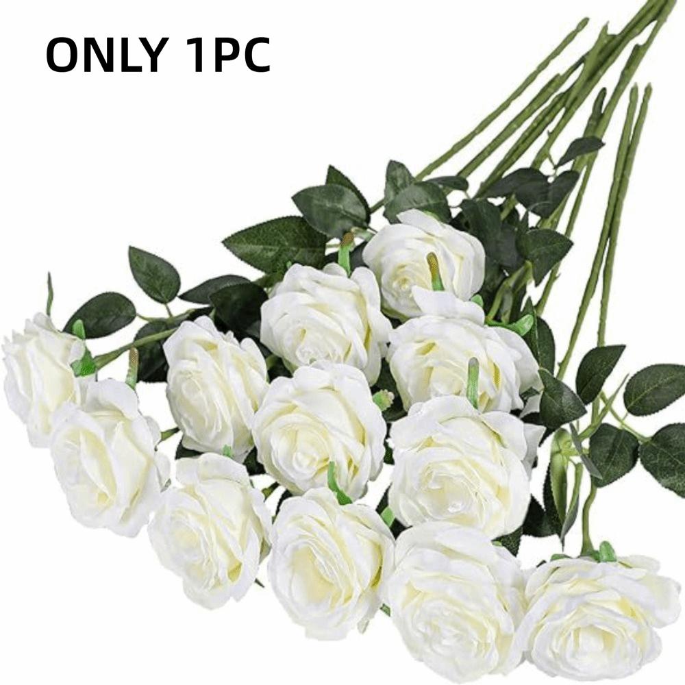 DIY Floral Arrangment Artificial Silk Flowers Fake Roses Bouquet for 1PC Wedding Home Party