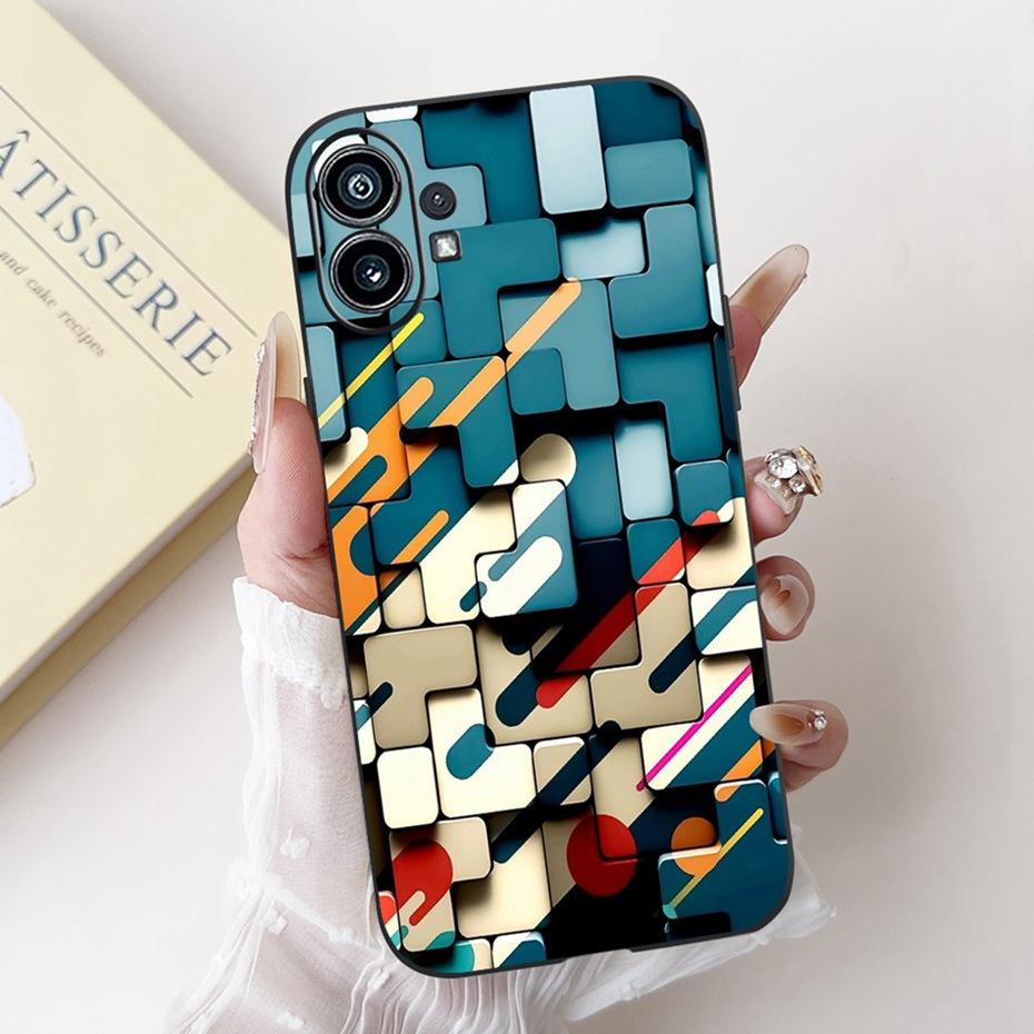 Модный Чехол-Картина Для Nothing Phone (1) Черный Мягкий Силиконовый Чехол Для Nothing Phone One Phone1 Чехлы Бамперы