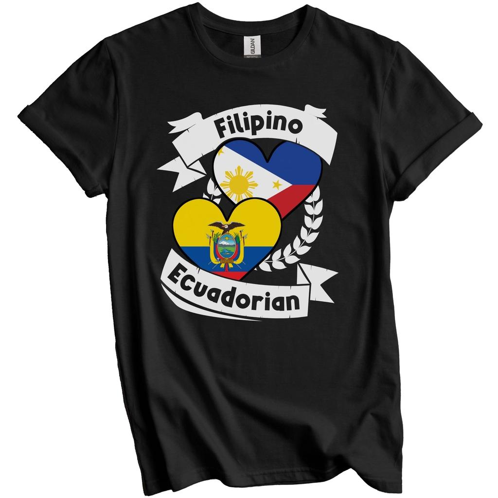Filipino Ecuadorian Heart Flags Philippines Ecuador T-Shirt