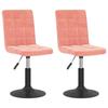 VidaXL Chaises pivotantes de salle à manger 2 pcs Rose Velours