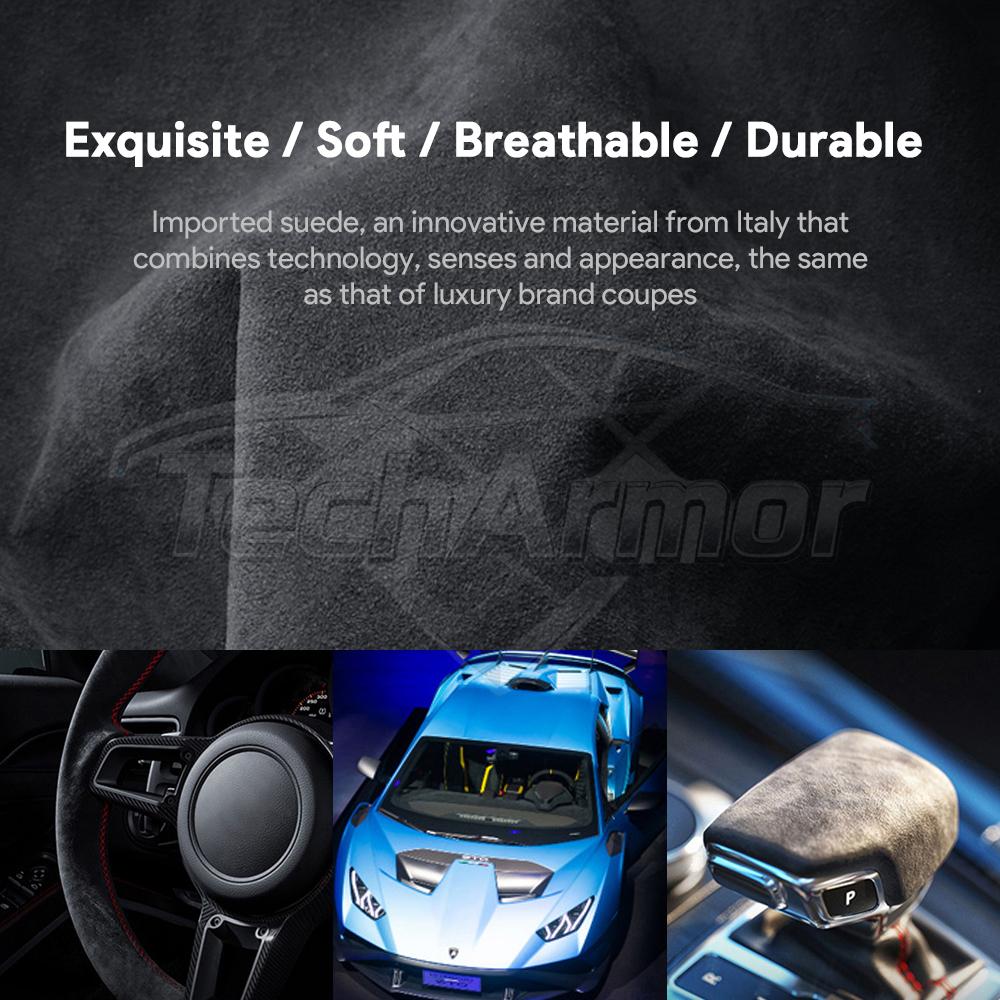 BDN1 For Mazda 3 Axela 2019 2020 2021 2022 2023 2024 2025 Central Console Gear Shift Panel Top Suede Sticker Car Interior Trim