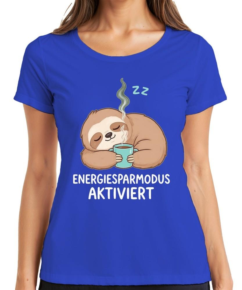 Sloth Energy Saving Mode Activated Coffee Relaxed Gift Ladies TShirt