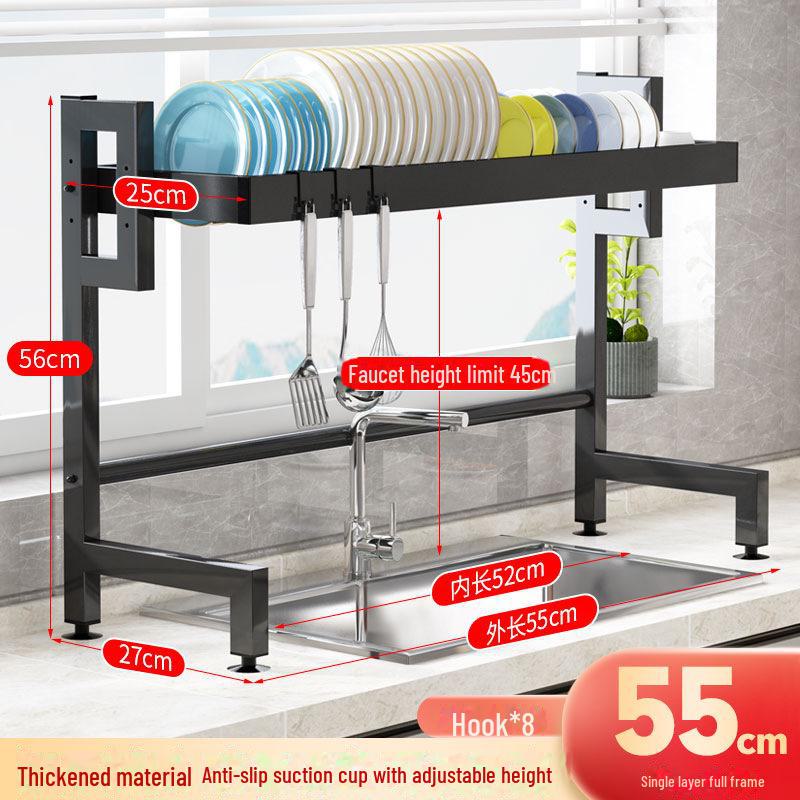 Многофункциональная пылезащитная полка для кухонной мойки для хранения и слива