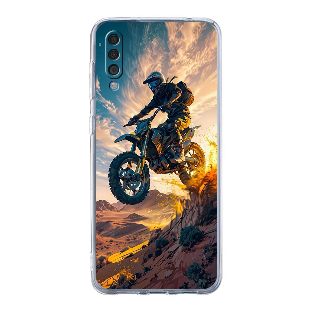 Чехол для телефона Samsung A16 A14 A12 A22 A32 5G A34 A42 A52 A54 A50 A70 A20E A10S A20S A04S A06 Обложка Мото Кросс Мотоцикл Спорт