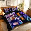 Custom Name,Dragon Ball Pattern Bedding Home Decoration Birthday Gift ( 1 duvet cover + 2 pillowcase, without core),fan merchandise.
