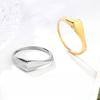 Simple and Fashionable Peach Heart Ring Niche Design Smooth Plain Ring Ring Design Women's Jewelry Titanium Steel