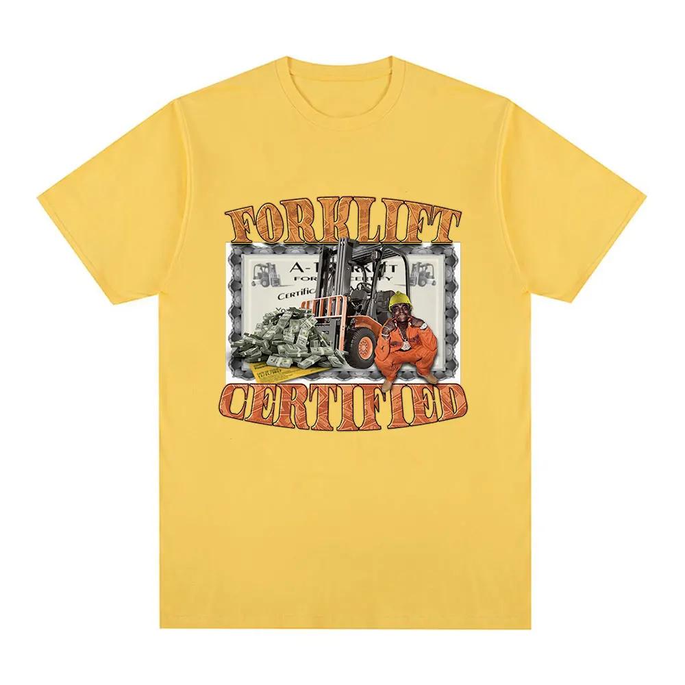 Funny Forklift Certified Operator Graphic T-Shirt Fashion Vintage Short Sleeve T Shirt 100% Cotton Casual Oversized T-shirts Unisex