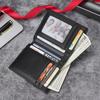 Men Business Wallets Leather Zipper Short Coin Pouch Multi-Card Photo Holder Iron Edge Korean Male Purse