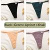 FINETOO 4Pcs Women Cotton Thongs Adjustable Low Waist Underpants Sexy Female G-string Seamless Bikini Panties Underwear Lingerie