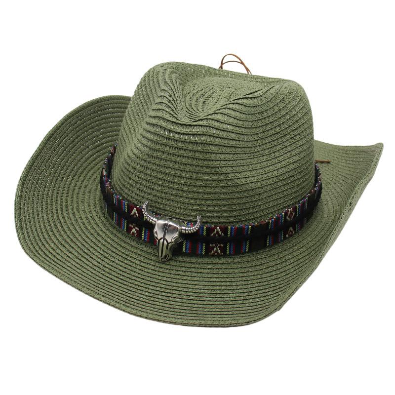 Cowboy straw hat Tibetan sun hat cow hat ethnic style straw knight hat beach hat