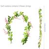 1.85M Wisteria Artificial Flowers Vine Garland Wedding Arch Decoration Fake Plants Foliage Rattan Trailing Faux Flowers Ivy Wall