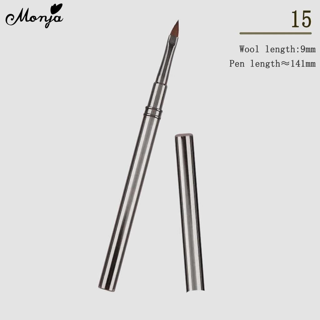 monja Кисть для дизайна ногтей, французский лайнер, акриловый УФ-гель, наращивание, 8 стилей, головка кисти, градиентная цветущая ручка для рисования цветов, инструменты для маникюра своими руками