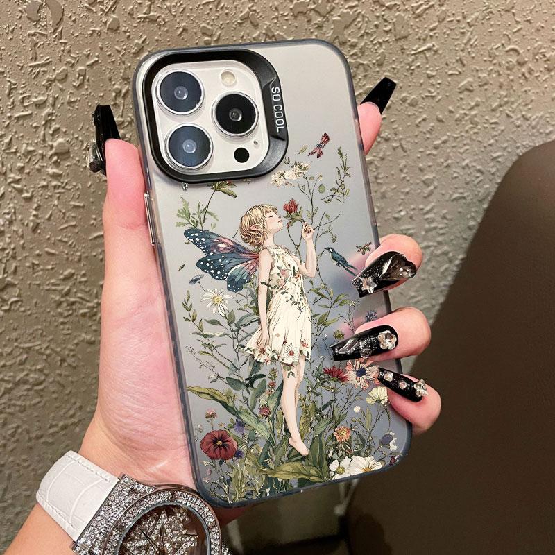 Красивая крыло бабочки Чехол для телефона для девочки Для для IPhone 13 12 Mini 11 Pro Max 16 Pro Max 15 Pro 14 Plus Лазерные Чехлы для телефона