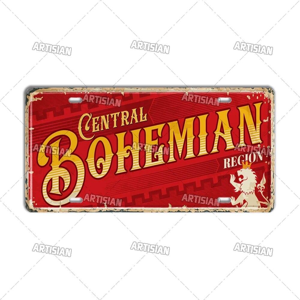 Artisian CZECH MINSK MOSCOW Ctiy Russia Travel Metal Sign Landmark Tin Plaque License Plate Car Plate Wall Decor Garage Bar