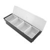 Condiment Caddy Durable Plastic Transparent Lid Detachable Design Multifunction Bar Fruit Caddy for Vege Fruit Seasoning
