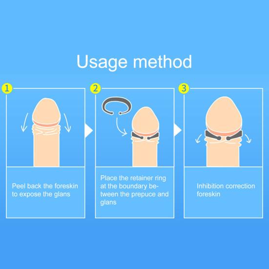 2Pcs Penis Training Sleeve Open-ended Design Time Delay Thickened Practical Penis Corrector Lock Ring Sex Toys Home Supply