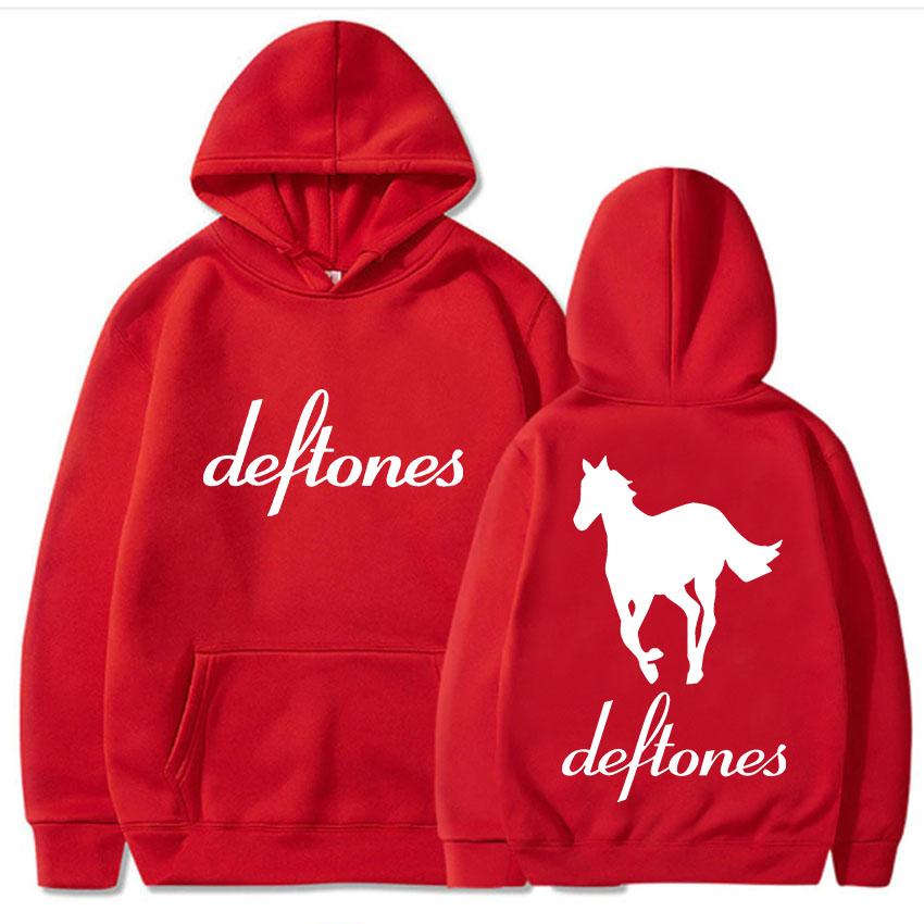 Толстовка Deftones с графическим принтом, с длинным рукавом, на флисе, с капюшоном и карманом, хип-хоп одежда, повседневные пуловеры