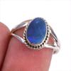 Natural Australian Opal Gemstone 925 Solid Sterling Silver Jewelry Ring S.7 Q1C41