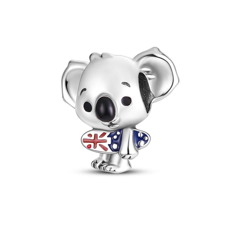 Мода 925 Серебряные Подвесные Бусины Животных Акулы Подходит Оригинальный Браслет DIY Для Ожерелья Кулона Изготовление Для Женщин