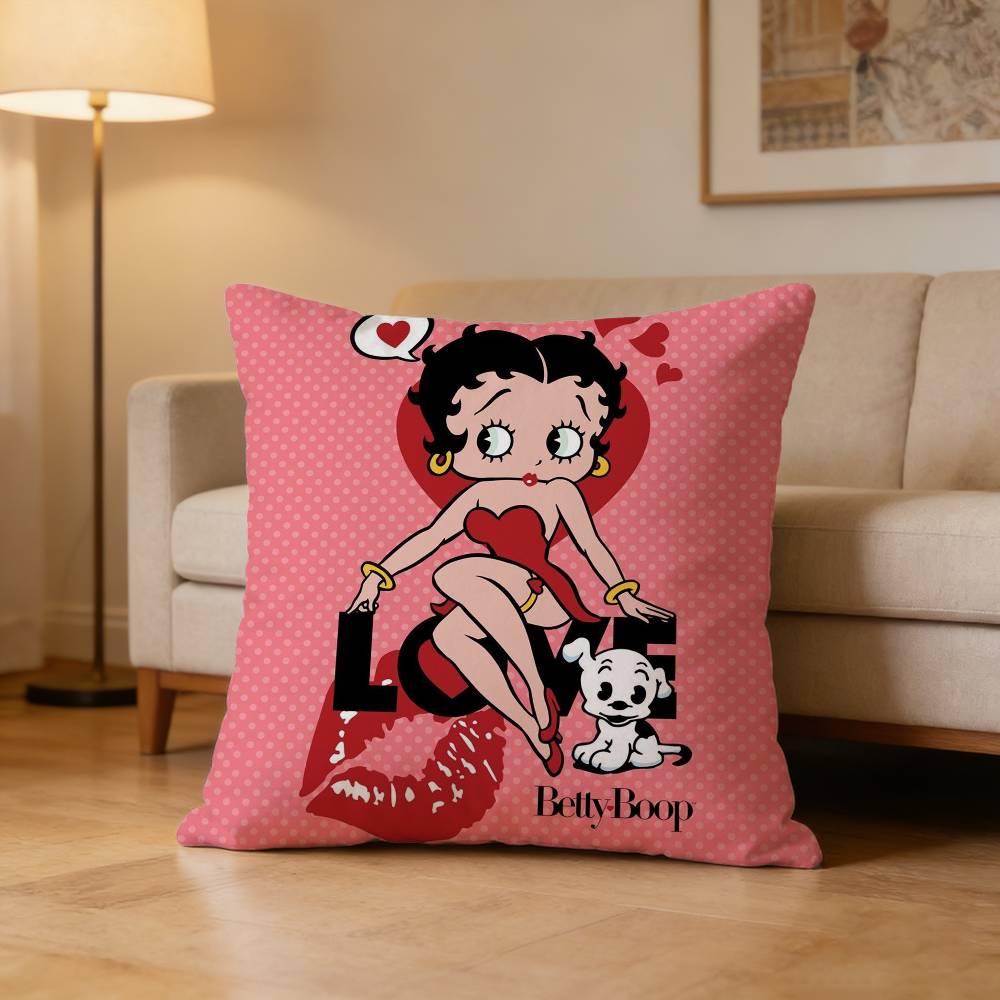 Pretty Cartoon B-Betty B-Boop Pillow Case Cushion Cover Throw Pillow Case For Car Sofa