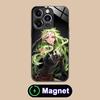 Аниме Неон C.C Чехол для телефона для iPhone 17 16 15 14 13 12 11 Air Pro Max Plus Mini Стеклянная MagSafe Крышка