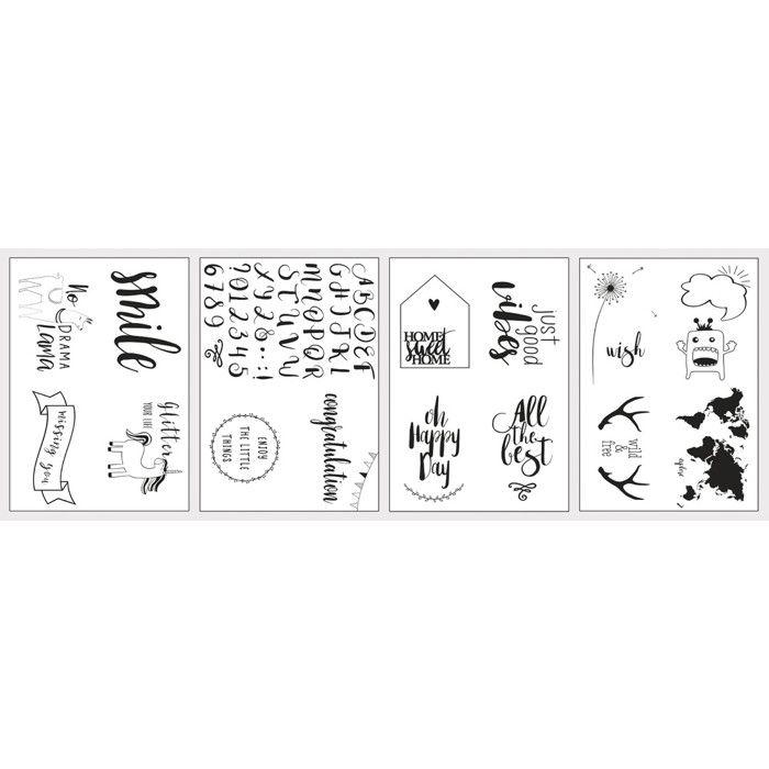 Papier de transfert avec modéles "Smile", 5xA4 Papier de transfert+modéles,