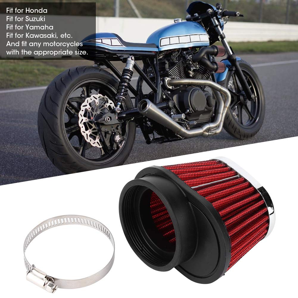 Воздушный фильтр двигателя мотоцикла Akozon, Воздушный фильтр двигателя с грибовидной головкой, Аксессуар для Honda Yamaha Suzuki Kawasaki (60мм)