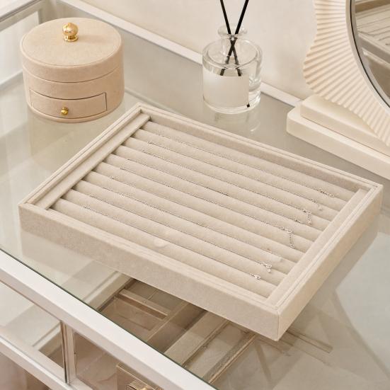 Jewelry Storage Box, with Velvet Interior Organize Tray, Durable Moisture-Proof Jewelry Case for Rings Earrings Bracelets