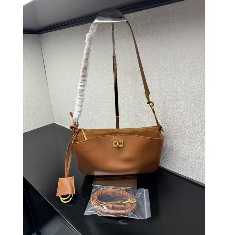 2025 Новая женская сумка из натуральной кожи Nappa Leather Underarm Bag + Rodeo Small Large Capacity Casual Women Bag Cross Border