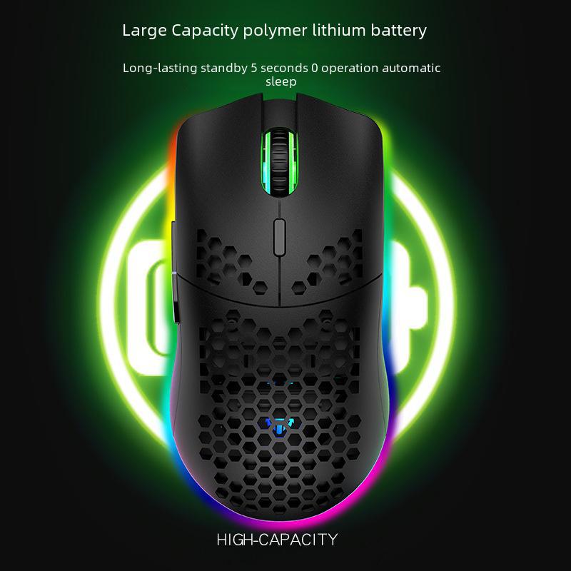Беспроводная игровая мышь Xuanyinhu XYH80 RGB — легкая, перезаряжаемая и эргономичная для использования в офисе и играх.