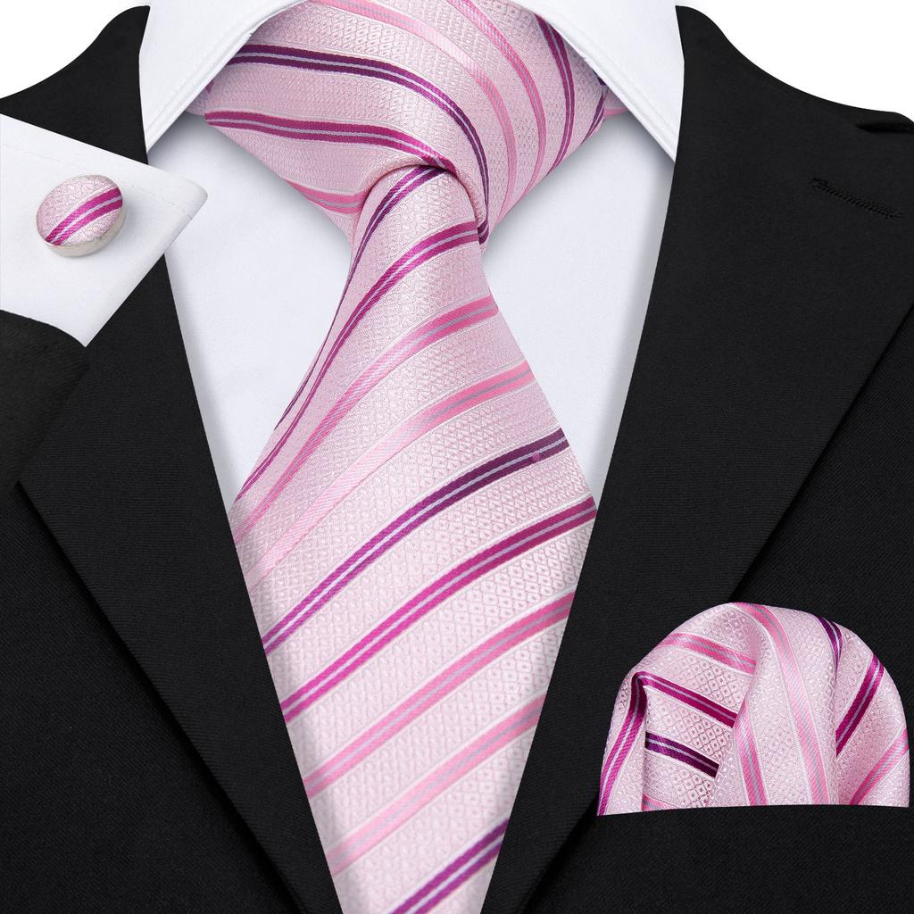 Hi-Tie Мужской синий галстук, высококачественный клетчатый галстук, носовой платок, запонки, набор для делового офиса для мужчин