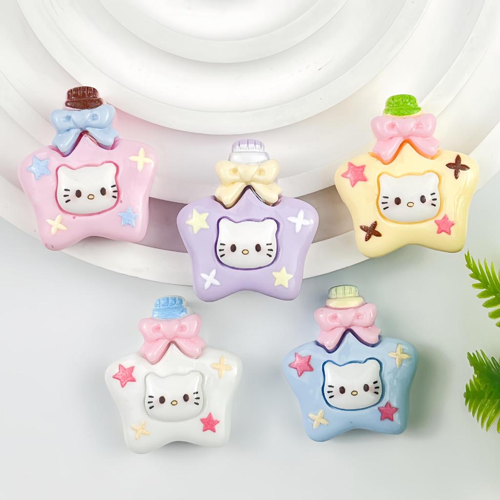 Мультяшный котенок DIY смоляные аксессуары: Бутылка для воды, Зажим для волос, Чехол для телефона, Пряжка для обуви, Украшения, Набор клеев-глиттеров