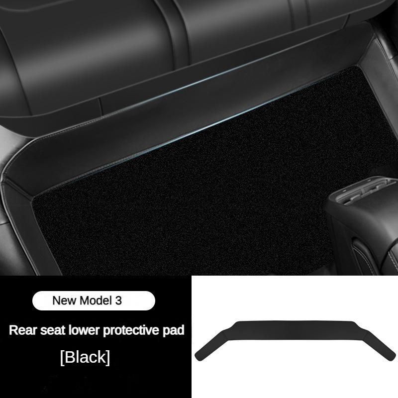 Rear Seat Lower Protective Mat for Tesla Model 3 Y Full Surround Cushion Protector Anti-Dirty Kick Pad Leather Car Accessories