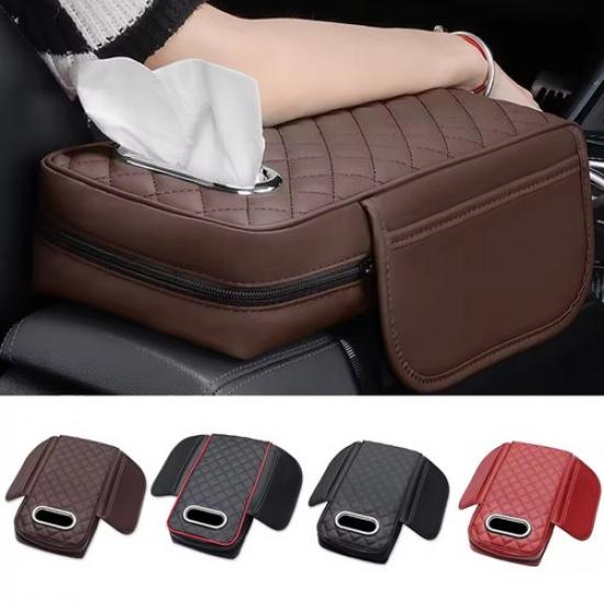 Car Armrest Cushion Cover Center Console Mat Storage Pad Interior Accessories