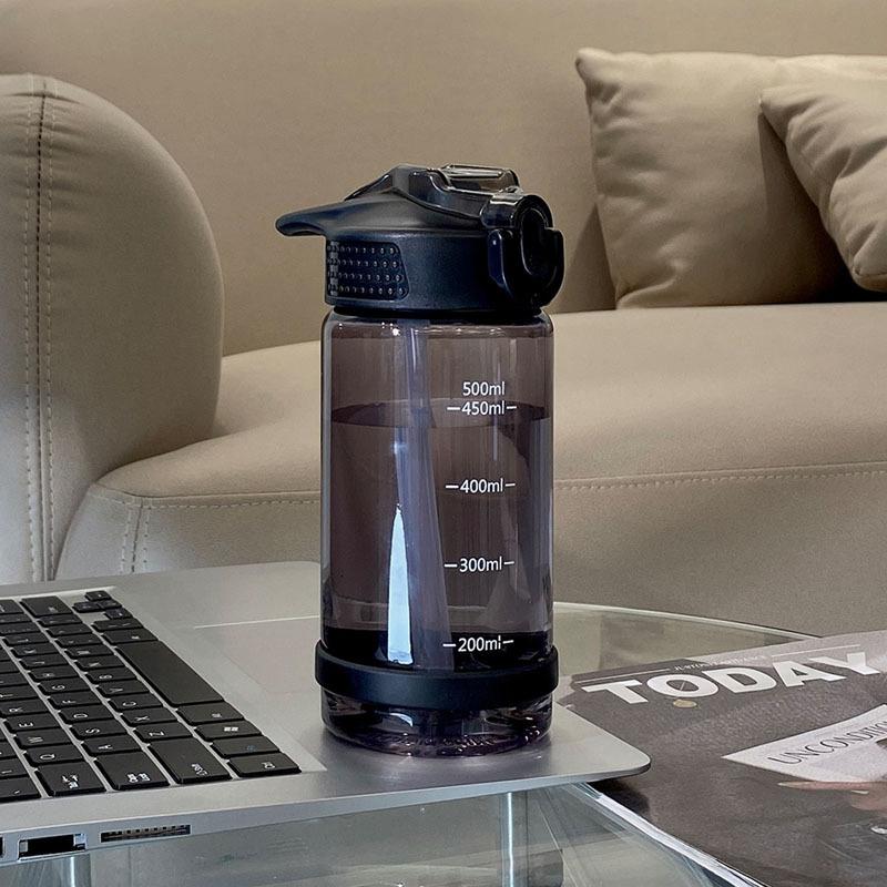 500/700 мл Легкая для переноски Большая емкость Бутылка для воды с трубочкой Спортивные стаканы Ударопрочные Герметичные Пластиковые стаканы для воды