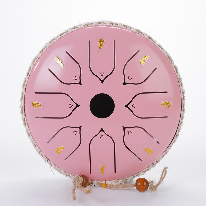 6-inch 8-note Steel Hand Drum for Children - Ethereal Percussion Instrument with Lotus Design
