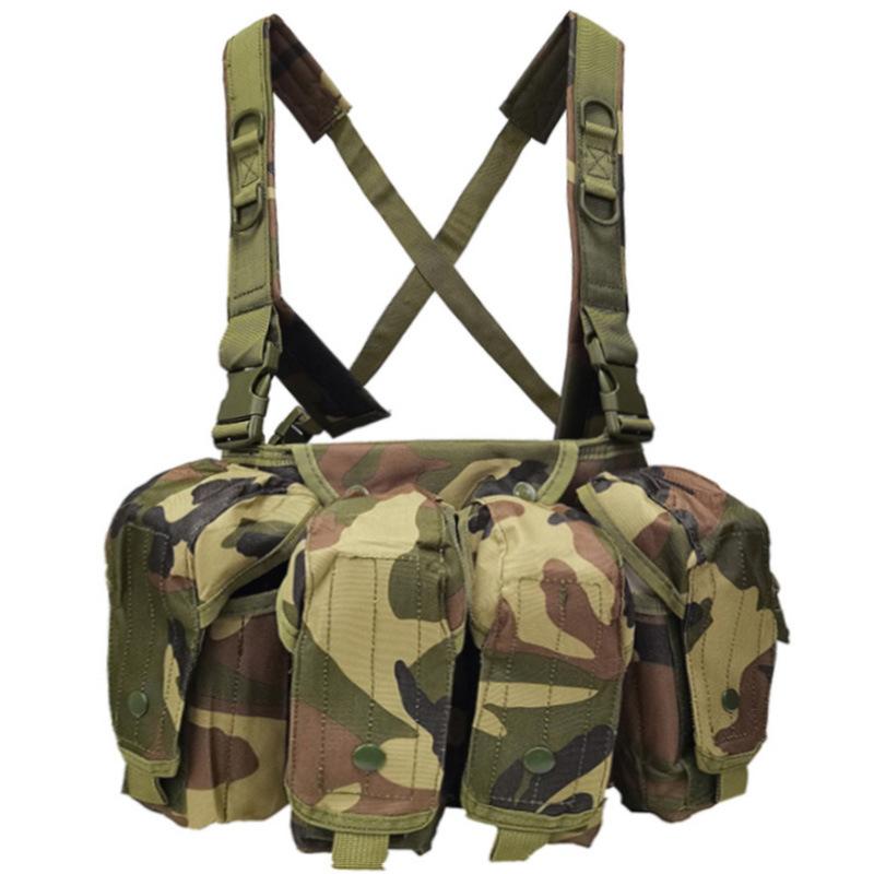 AK Bellyband Tactical Vest + Field Camouflage Combat Vest + Molle Multifunctional Vest Tactical Equipment