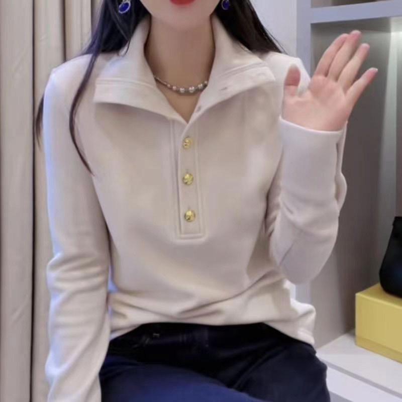 2024 Двусторонний бархатный утолщенный новый воротник-стойка, верхняя толстовка, высокий воротник, низ, осень и зима, свободная и теплая