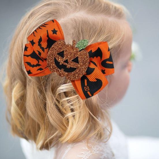 2/6 шт., заколка для волос на Хэллоуин, изысканная работа, заколки для волос с бантом на Хэллоуин, милые аксессуары для волос для девочек и женщин
