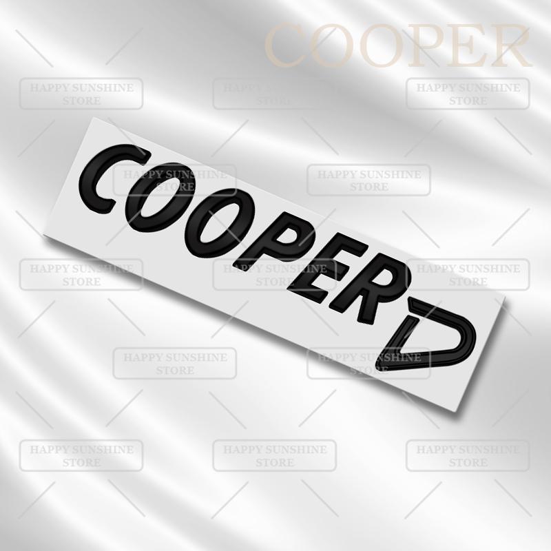 3D Металлическая Наклейка на Заднюю Дверь Багажника Cooper S D Эмблема Черными Буквами Аксессуар Декорации Кузова Автомобиля Для MINI T36 JCW
