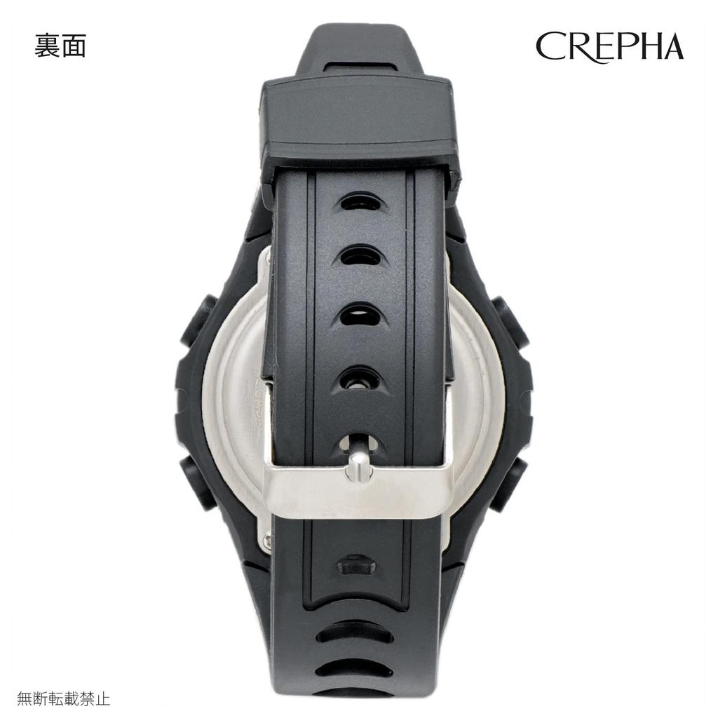 Перезаряжаемые часы на солнечной батарее CREPHA с уретановым ремешком FDM7863-BK для мужчин черные