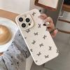 Чехол для телефона с принтом в горошек и бантом для iPhone 16 15 14 13 12 11 x XR Xs SE2 SE 8 7 plus pro Max mini силиконовая задняя крышка