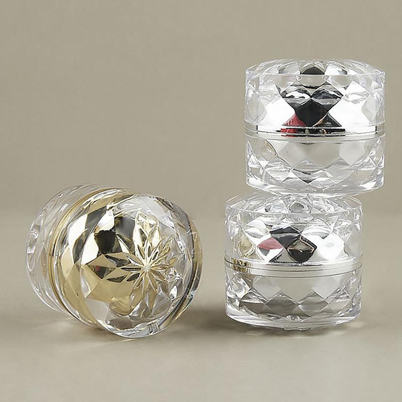 7г Пустая акриловая пластиковая банка для упаковки крема, бальзама, ногтей, свечей, косметики, дорожный контейнер для хранения с внутренней крышкой