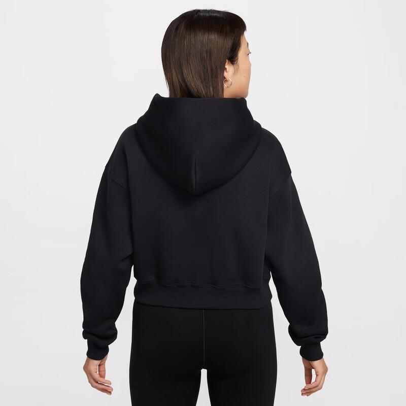 Nike Женская флисовая худи-хенли оверсайз укороченная 'Феникс'